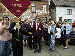 La fanfare Loisirs et Agr�ment de Leernes, sous la direction de Pol Fosset.